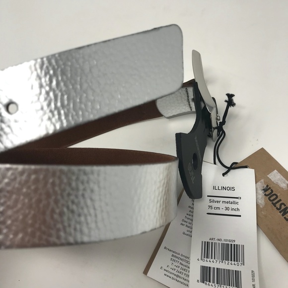 Birkenstock Illinois Metallic Silver Belt Size 30 main image 4